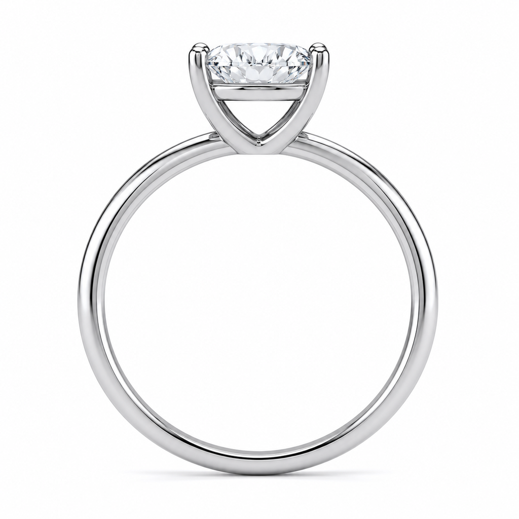 Lab Grown Round Diamond Solitaire Engagement Ring