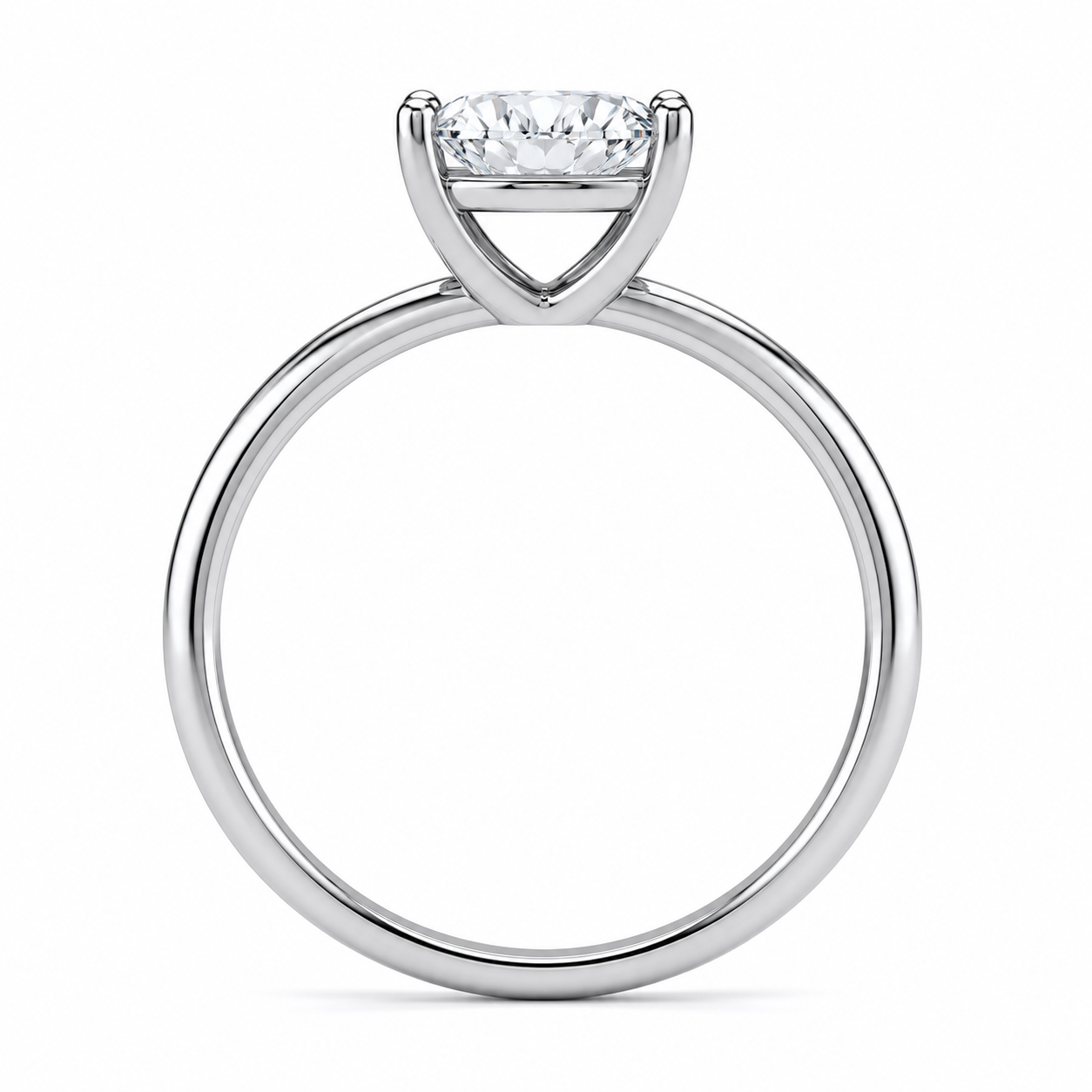 Lab Grown Round Diamond Solitaire Engagement Ring