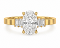 Oval Cut Three Stone Diamond Engagement Ring