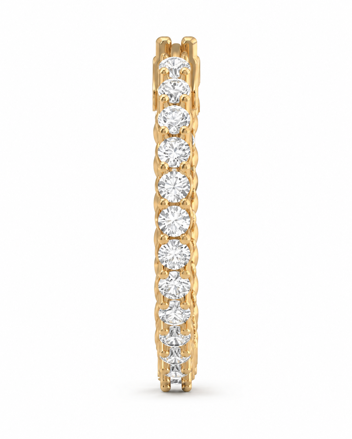Round Diamond Inside-Out Hoop Earrings