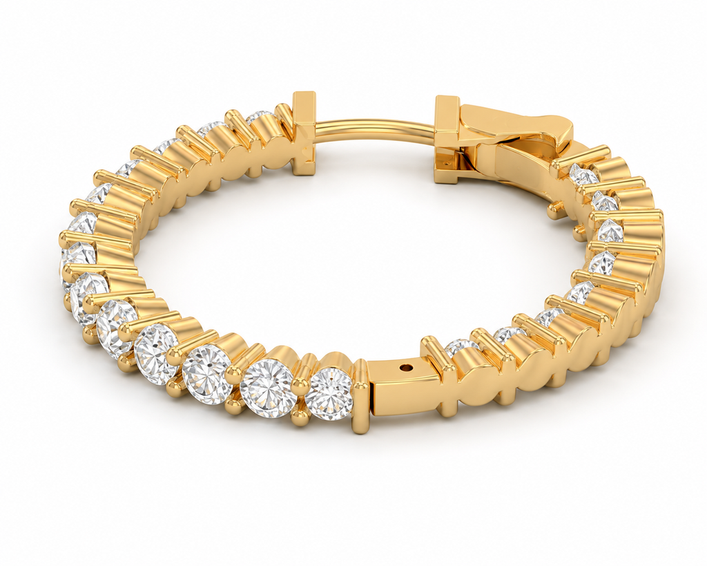 Round Diamond Inside-Out Hoop Earrings