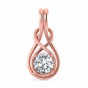 Round Lab Grown Diamond Infinity Knot Pendant
