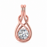 Round Lab Grown Diamond Infinity Knot Pendant
