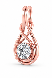 Round Lab Grown Diamond Infinity Knot Pendant