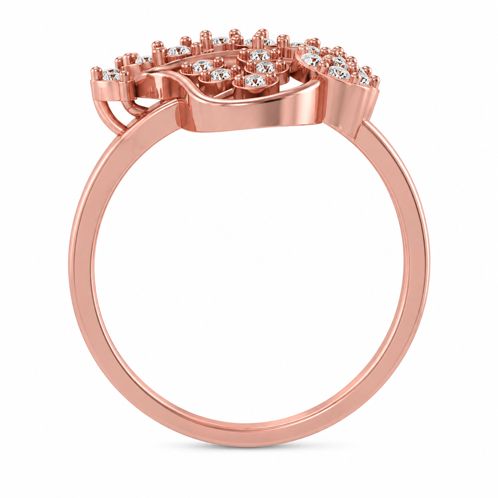 Nature Inspired Diamond Flower Ring