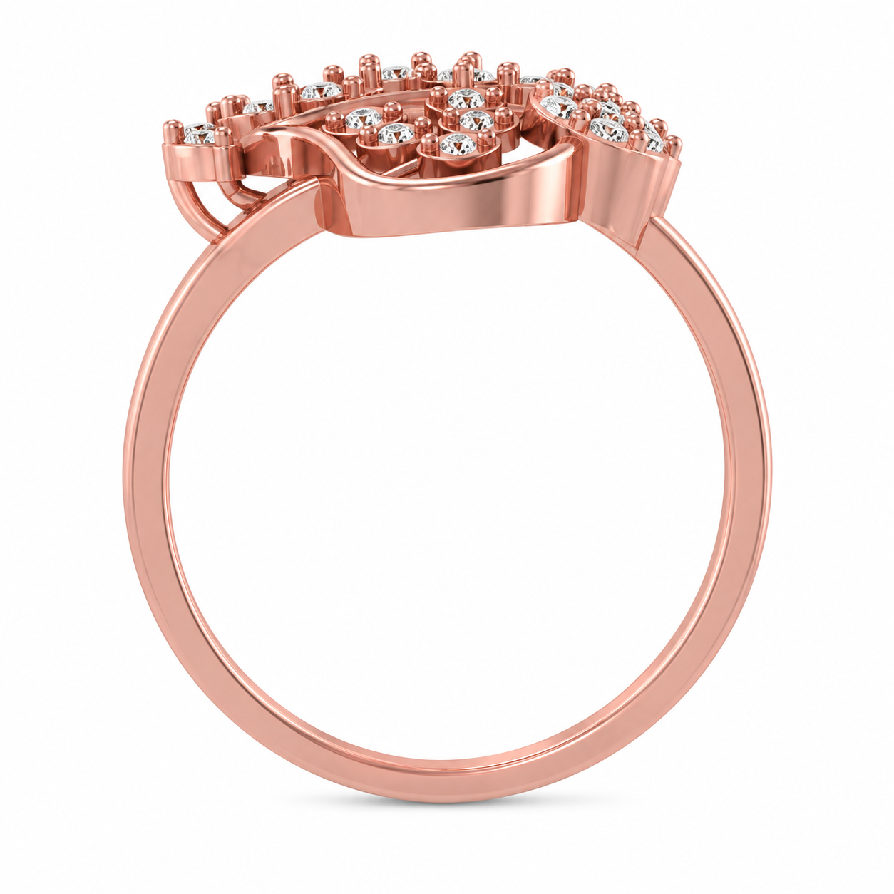Nature Inspired Diamond Flower Ring