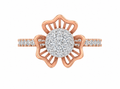 Floral Diamond Cluster Ring