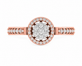 Round Lab Grown Diamond Halo Engagement Ring