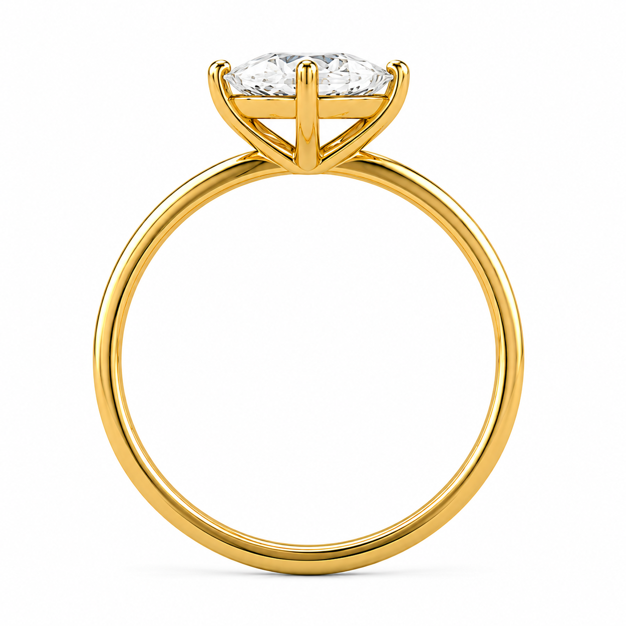Marquise Cut Lab Grown Diamond Solitaire Ring