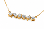 Mixed Shape Lab Grown Diamond Bar Necklace