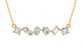Mixed Shape Lab Grown Diamond Bar Necklace