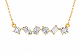 Mixed Shape Lab Grown Diamond Bar Necklace