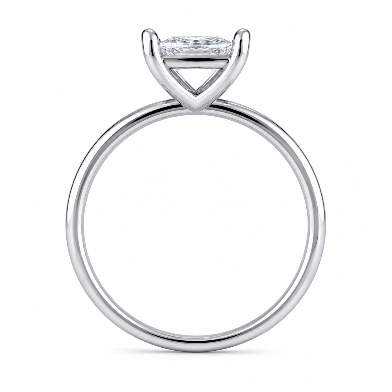 Princess Cut Solitaire Diamond Engagement Ring