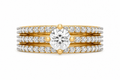 Round Solitaire Diamond Bridal Ring Set